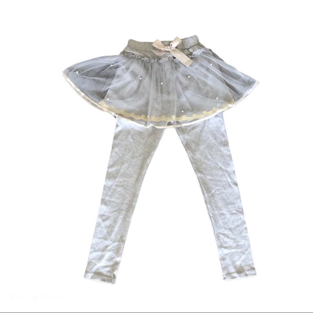 NWOT Princess Skirt Leggings Pants Bottoms Grey